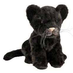 Anima PELUCHE JAGUAR NOIR BÉBÉ ASSIS 18 CM