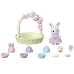 Sylvanian Families LE COFFRET DE PAQUES ET BEBE LAPIN BLANC - SYLVANIAN TOUT POUR BEBES
