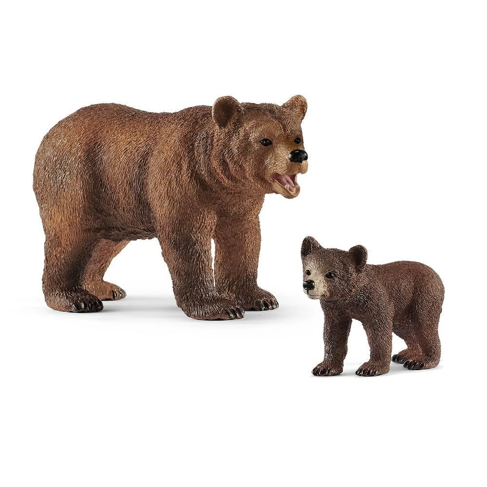 Schleich FIGURINE MAMAN GRIZZLY AVEC OURSON 1 Schleich FIGURINE MAMAN GRIZZLY AVEC OURSON