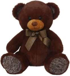 PELUCHE OURS MARRON AVEC RUBAN 38 CM