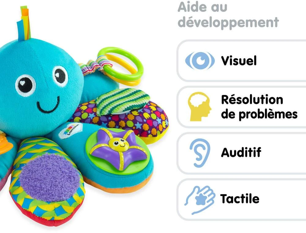 Lamaze PELUCHE PIEUVRE MULTI ACTIVITES 6 Lamaze PELUCHE PIEUVRE MULTI ACTIVITES – Image 6