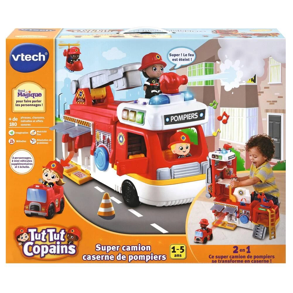 VTech SUPER CAMION CASERNE DE POMPIERS - TUT TUT COPAINS 3 VTech SUPER CAMION CASERNE DE POMPIERS - TUT TUT COPAINS – Image 3