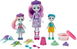 MATTEL ENCHANTIMALS - MINI POUPEE FAMILLE TORTUE ET ACCESSOIRES