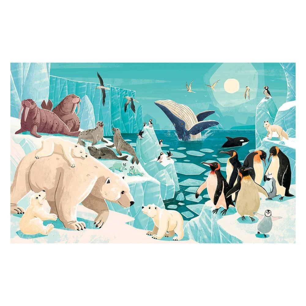 PUZZLE LA PLANETE EN DANGER 220 PIECES + LIVRE - LES GLACES 2 PUZZLE LA PLANETE EN DANGER 220 PIECES + LIVRE - LES GLACES – Image 2