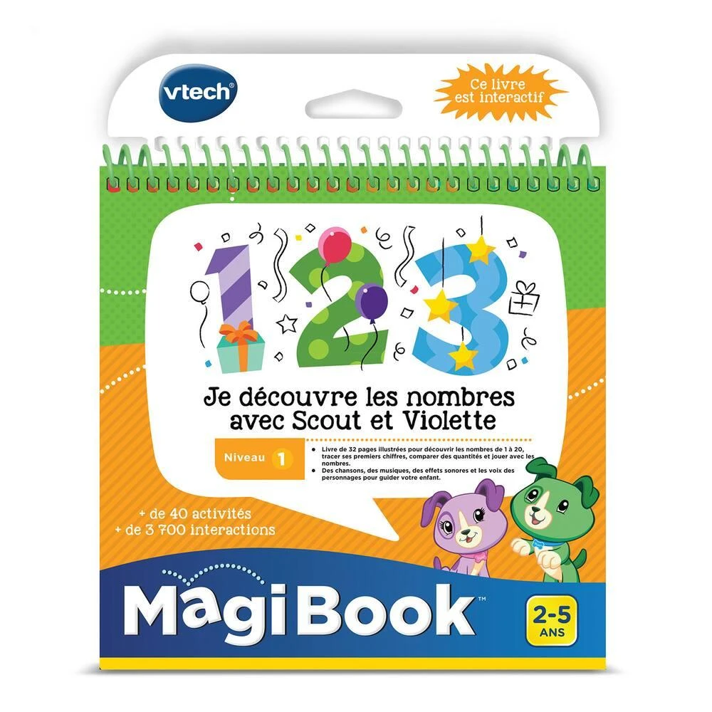 VTech LIVRE MAGIBOOK - JE DECOUVRE LES NOMBRES AVEC SCOUT ET VIOLETTE 1 VTech LIVRE MAGIBOOK - JE DECOUVRE LES NOMBRES AVEC SCOUT ET VIOLETTE