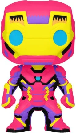 FUNKO POP BOBBLE - FIGURINE IRON MAN - MARVEL : BLACK LIGHT