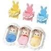 Sylvanian Families LES TRIPLES LAPIN CHOCOLAT ET ACCESSOIRES PUERICULTURE - SYLVANIAN TOUT POUR LES BEBES