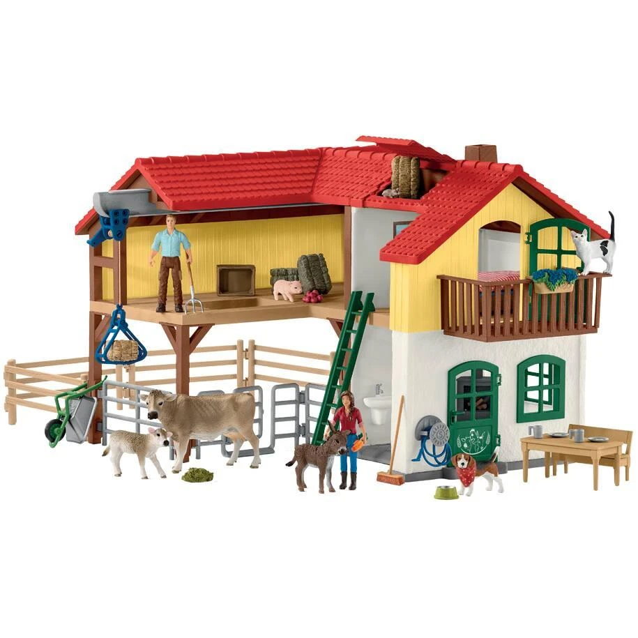 Schleich FERME AVEC ETABLE ET ANIMAUX 1 Schleich FERME AVEC ETABLE ET ANIMAUX