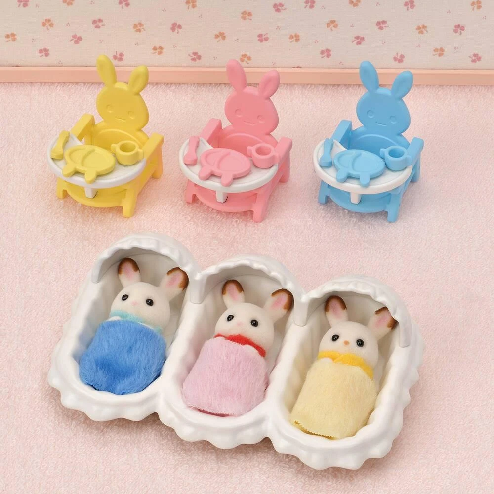 Sylvanian Families LES TRIPLES LAPIN CHOCOLAT ET ACCESSOIRES PUERICULTURE - SYLVANIAN TOUT POUR LES BEBES 3 Sylvanian Families LES TRIPLES LAPIN CHOCOLAT ET ACCESSOIRES PUERICULTURE - SYLVANIAN TOUT POUR LES BEBES – Image 3