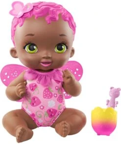 MATTEL MY GARDEN BABY - POUPON BÉBÉ PAPILLON FRAISE SE RÉGALE
