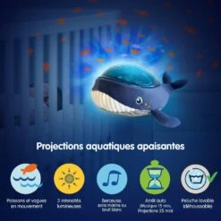 PABOBO KID'SLEEP AQUA DREAM - PROJECTEUR VEILLEUSE MUSICALE ET LUMINEUSE BALEINE -Magasin De Jouets Intelligent f103cbd18282b10dfe800702dabf90bb98a64dca 02081597 03