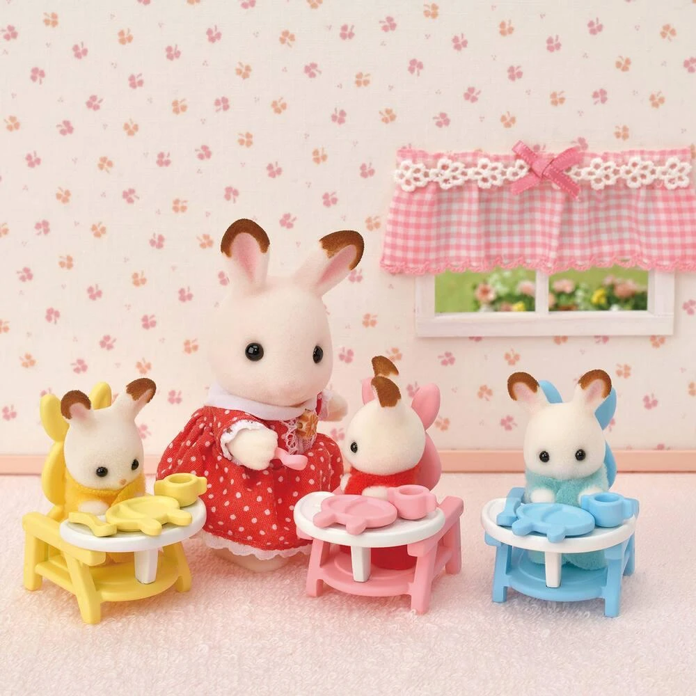 Sylvanian Families LES TRIPLES LAPIN CHOCOLAT ET ACCESSOIRES PUERICULTURE - SYLVANIAN TOUT POUR LES BEBES 6 Sylvanian Families LES TRIPLES LAPIN CHOCOLAT ET ACCESSOIRES PUERICULTURE - SYLVANIAN TOUT POUR LES BEBES – Image 6